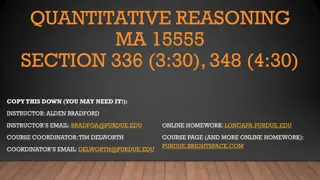 Quantitative Reasoning MA 15555 Course Information