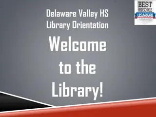 Library Orientation at Delaware Valley HS