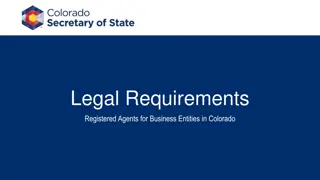 Colorado Registered Agent Requirements for Business Entities