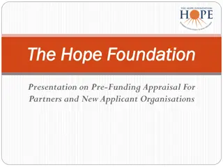 Foundation Pre-Funding Appraisal & Protocols