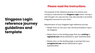 Singpass Login Reference Journey Guidelines and Template