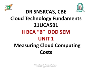 Measuring Cloud Computing Costs