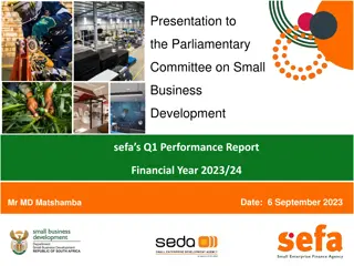 sefa's Q1 Performance Report FY 2023/24 Presentation