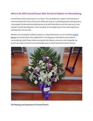 What to Do With Funeral Flowers After the Service Options for Memorializing