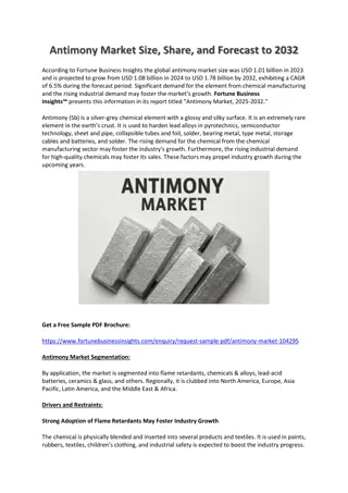 Antimony Market Size, Share, and Forecast to 2032
