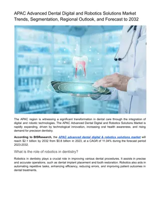 APAC Advanced Dental Digital and Robotics Solutions Market