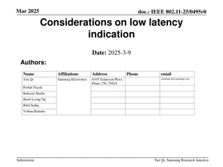 IEEE 802.11-25/0495r0 Low Latency Indication Considerations