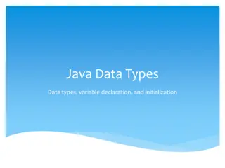 Understanding Java Data Types and Variable Declaration