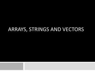 Understanding Arrays, Strings, and Vectors