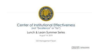 Institutional Effectiveness Services Overview