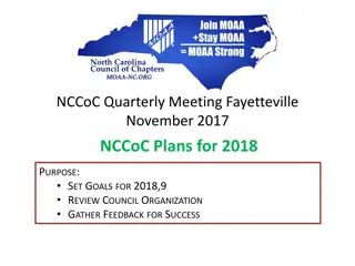 NCCoC Quarterly Meeting Plans and Goals 2018