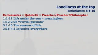 Loneliness at the Top: Choosing Contentment Over Achievement