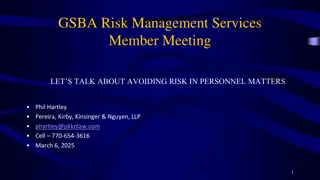 Avoiding Risk in Personnel Matters