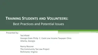 Best Practices for Training Students and Volunteers in Tax Representation