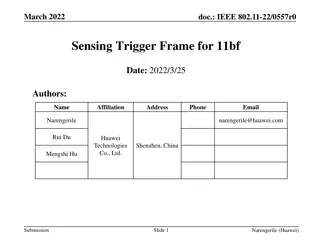 IEEE 802.11-22 Sensing Trigger Frame Proposal