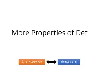 Exploring Determinants and Invertible Matrices