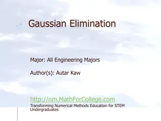 Gaussian Elimination Method in Engineering