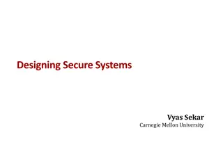 Designing Secure Systems Lecture at Carnegie Mellon University