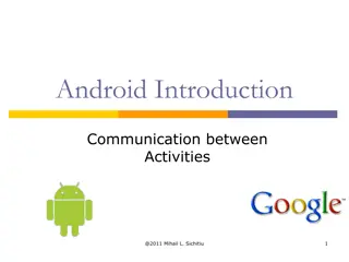 Android Activities Communication Methods
