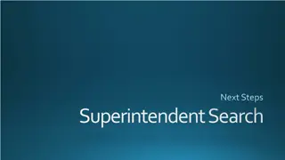 Superintendent Search Procedures and Considerations