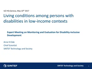 Living Conditions Among Persons with Disabilities in Low-Income Contexts Expert Meeting
