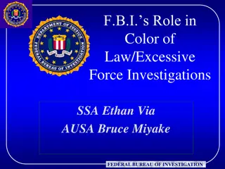 FBI Role in Color of Law & Excessive Force Investigations