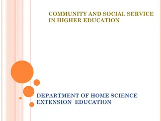 Philosophy of Community and Social Service in Higher Education