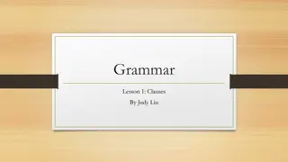 Understanding Clauses & Sentence Types