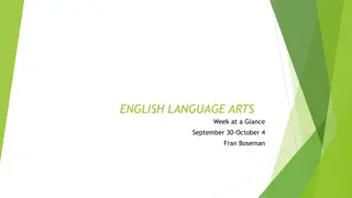 English Language Arts Activities and Standards