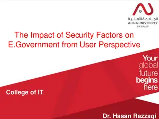 User-Centric Factors Impacting E-Government Security