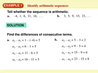 Arithmetic Sequences Examples and Solutions