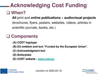 Acknowledging COST Funding for Print and Online Publications and Audiovisual Projects