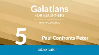 Paul's Confrontation with Peter in Galatians