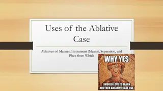 Ablative Case Uses: Manner, Means, Separation, Place