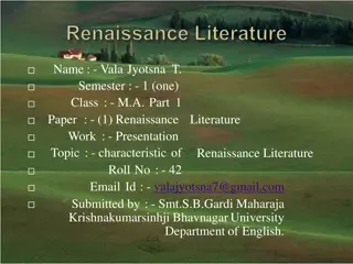 Unveiling Characteristics of Renaissance in Elizabethan Age