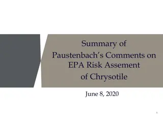 Insights on EPA Risk Assessment of Chrysotile Asbestos