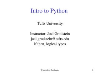 Python Logical Types and Sorting Algorithms