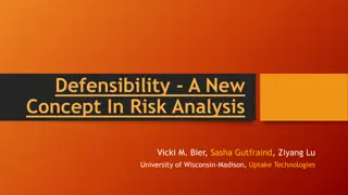 Defensibility in Risk Analysis