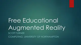 Free Educational Augmented Reality by Scott Turner - University of Northampton