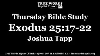 Mercy Seat Bible Study with Joshua Tapp