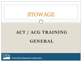 Stowage Exam Services and Procedures