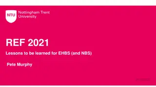 Lessons Learned for EHBS and NBS Submissions