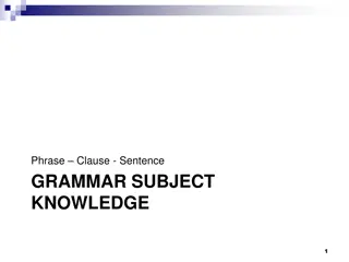Understanding Phrases, Clauses, and Sentences