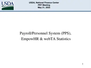 USDA National Finance Center PRT Meeting Statistics