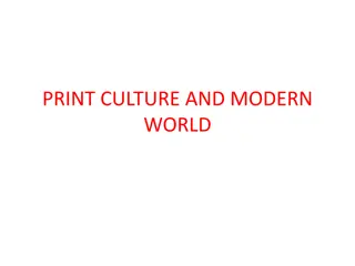 Exploring Print Culture in Modern World