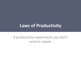 Laws of Productivity Experiments & Results