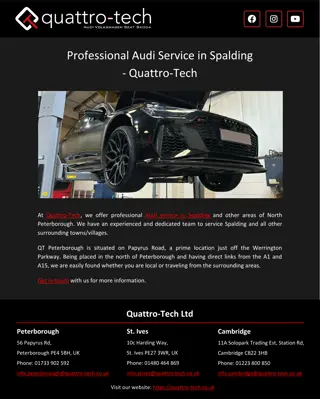 Professional Audi Service in Spalding - Quattro-Tech