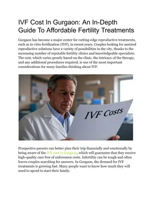 IVF Cost In Gurgaon_ An In-Depth Guide To Affordable Fertility Treatments