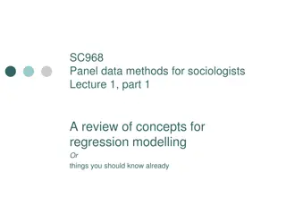 Regression Modelling for Sociologists: OLS, Logit, Probit & More