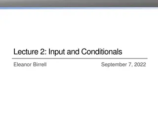 Learning Python: Input, Conditionals, and Functions